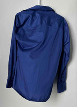 Load image into Gallery viewer, Kenneth Cole New York Mens Blue Cotton Non-Iron Regular Fit Dress Shirt Size 15
