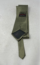 Load image into Gallery viewer, Chan-Thien-My Mens Green Printed Silk Keeper Loop Adjustable Formal Pointed Tie
