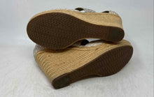 Load image into Gallery viewer, Michael Kors Womens Beige Signature Print Wedge Platform Sandals Size 9.5M
