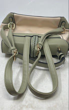 Load image into Gallery viewer, Unbranded Womens Green Nude Leather Tassel Adjustable Strap Backpack With Wallet
