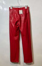 Load image into Gallery viewer, Zara Womens Red Flat Front Straight-Leg Trouser Pants Size XS With Tag
