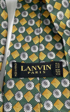 Load image into Gallery viewer, Lanvin Paris Mens Multicolor Geometric Print Silk Adjustable Formal Designer Tie
