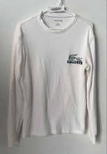 Load image into Gallery viewer, Lacoste Mens White Long Sleeve Crew Neck Sleepwear Sleepshirt Size Medium
