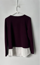 Load image into Gallery viewer, Calvin Klein Womens Purple And White Long Sleeve Blouse Top Size Medium
