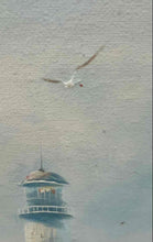 Load image into Gallery viewer, Wall Hanging Home Decor Lighthouse Seascape Square Framed Art Painting
