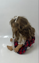 Load image into Gallery viewer, Red Plaid Dress Brown Hair Freckles Fashion Play Collector Doll
