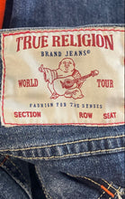 Load image into Gallery viewer, True Religion Mens Blue Denim Medium Wash Stretch Pockets Skinny Jeans Size 36
