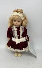 Load image into Gallery viewer, Unisex Kids Blonde Hair Brown Eyes Decorative Porcelain Doll With Red Outfit
