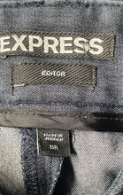Load image into Gallery viewer, Express Womens Navy Blue Editor Flat Front Straight Leg Ankle Pants Size 8R
