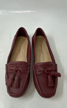 Load image into Gallery viewer, Isaac Mizrahi Womens Live Burgundy Leather Slip-On Tassel Loafer Shoes Size 7W
