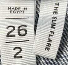 Load image into Gallery viewer, Loft Womens Blue High Rise Denim Pockets Stretch Flared Leg Jeans Size 26 W/Tag
