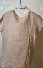 Load image into Gallery viewer, Alessia Pacini Womens Beige Short Sleeve Round Neck Pullover Blouse Top Size L
