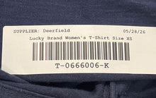 Load image into Gallery viewer, Lucky Brand Womens Blue Paisley 3/4 Sleeve Henley Neck T-Shirt Size XS
