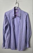 Load image into Gallery viewer, Duchamp Mens Purple Plaid Print Long Sleeve Spread Collar Dress Shirt Size 16 L
