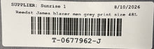 Load image into Gallery viewer, Reed St James Mens Gray Striped Long Sleeve Single-Breasted Blazer Size 48L
