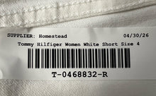 Load image into Gallery viewer, Tommy Hilfiger Womens White Denim Belt Loops Button Front Cut-Off Shorts Size 4
