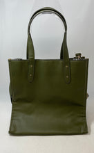 Load image into Gallery viewer, Alexis Bendel Womens Green Inner Pockets Zipper Top Handle Satchel Handbag

