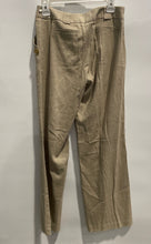 Load image into Gallery viewer, Parameter Womens Beige Linen Flat Front Slash Pocket Wide-Leg Cropped Pants 4
