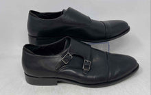 Load image into Gallery viewer, Tahari Mens Black Leather Cap Toe Monk Strap Dress Shoes Size 12
