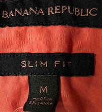 Load image into Gallery viewer, Banana Republic Mens Red Cotton Slim Fit Button-Up Shirt Size M With Tag
