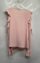 Load image into Gallery viewer, Express Womens Pink Ruffle Cold Shoulder Long Sleeve Blouse Top Size S
