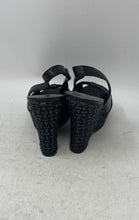 Load image into Gallery viewer, Banana Republic Womens Black Wedge Heel Slingback Sandals Shoes Size 7.5
