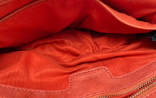 Load image into Gallery viewer, Bebe Womens Orange Quilted Leather Adjustable Strap Flap Crossbody Handbag
