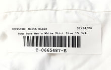 Load image into Gallery viewer, Hugo Boss Mens White Cotton Long Sleeve Collared Slim Fit Dress Shirt Sz 15 3/4
