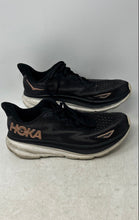 Load image into Gallery viewer, Hoka One One Womens Clifton 9 1127896 BRGL Black Lace-Up Sneaker Shoes Size 9 B
