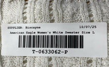 Load image into Gallery viewer, American Eagle Outfitters Womens White Cable-Knit Pullover Sweater Size L
