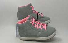 Load image into Gallery viewer, Fila Girls 3SC60327-070 Gray Pink Leather Lace-Up High Top Sneaker Shoes Size 3
