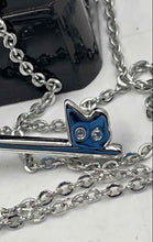 Load image into Gallery viewer, Authentic Swarovski Women's Silver-Tone Flower Key Pendant Necklace
