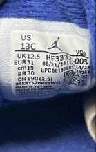 Load image into Gallery viewer, Nike Unisex Kids Air Jordan Flight Court HF3332 White Blue Sneakers Shoes Sz 13C
