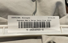 Load image into Gallery viewer, Express Mens Beige Slash Pockets Button Front Belt Loops Chino Pants Size 30X32

