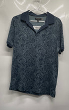 Load image into Gallery viewer, Banana Republic Mens Blue Paisley Print Cotton Short Sleeve Polo Shirt Size M
