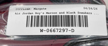 Load image into Gallery viewer, Authentic Nike Kids Air Jordan 1 Mid Maroon Black Sneaker Shoes Size 5Y Damaged
