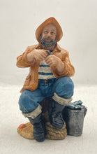 Load image into Gallery viewer, Old Salt Fisherman Decorative Collectible Blue Jacket Bucket Figurine
