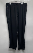 Load image into Gallery viewer, Karl Lagerfeld Womens Black Elastic Waist Pockets Straight Leg Track Pants Sz XL

