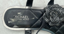Load image into Gallery viewer, Michael Kors Womens Valentina Black Leather Open Toe Thong Sandals Size 5.5 M
