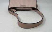 Load image into Gallery viewer, Guess Womens Pink Signature Print Single Strap Zip Top Lined Shoulder Handbag
