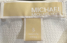 Load image into Gallery viewer, Michael Kors Womens White Cold Shoulder Sleeve Ruffle Blouse Top Size Small

