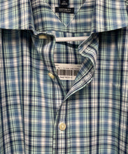 Load image into Gallery viewer, Tommy Hilfiger Mens Blue Plaid Custom Fit Long Sleeve Button-Up Shirt Size L
