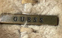 Load image into Gallery viewer, Guess Womens Beige Long Sleeve Collared Fur Lined Full-Zip Leather Jacket Size L
