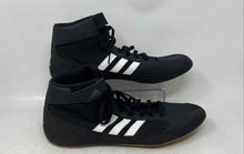 Load image into Gallery viewer, Adidas Mens HVC 2 Black White Lace-Up Mid Top Wrestling Shoes Size 13
