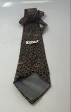 Load image into Gallery viewer, Hugo Boss Mens Brown Black Printed Adjustable Pointed Tie
