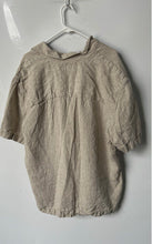 Load image into Gallery viewer, Zara Mens Light Taupe Linen Short Sleeve Regular Fit Button-Up Shirt Size L
