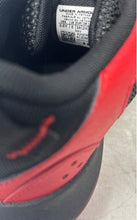 Load image into Gallery viewer, Under Armour Boys Lockdown 6 3025617-600 Red Black Sneakers Shoes Size 5.5Y
