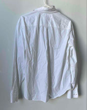 Load image into Gallery viewer, Armani Exchange Mens White Cotton Collared Long Sleeve Button-Up Shirt Size M
