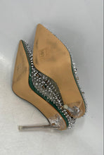 Load image into Gallery viewer, Azalea Wang Womens Green Plated Pointed Toe Slip-On Stiletto Pump Heels Size 6

