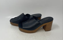 Load image into Gallery viewer, Michael Kors Womens Aldrich Black Leather Slip-On Platform Mule Heels Size 10 M
